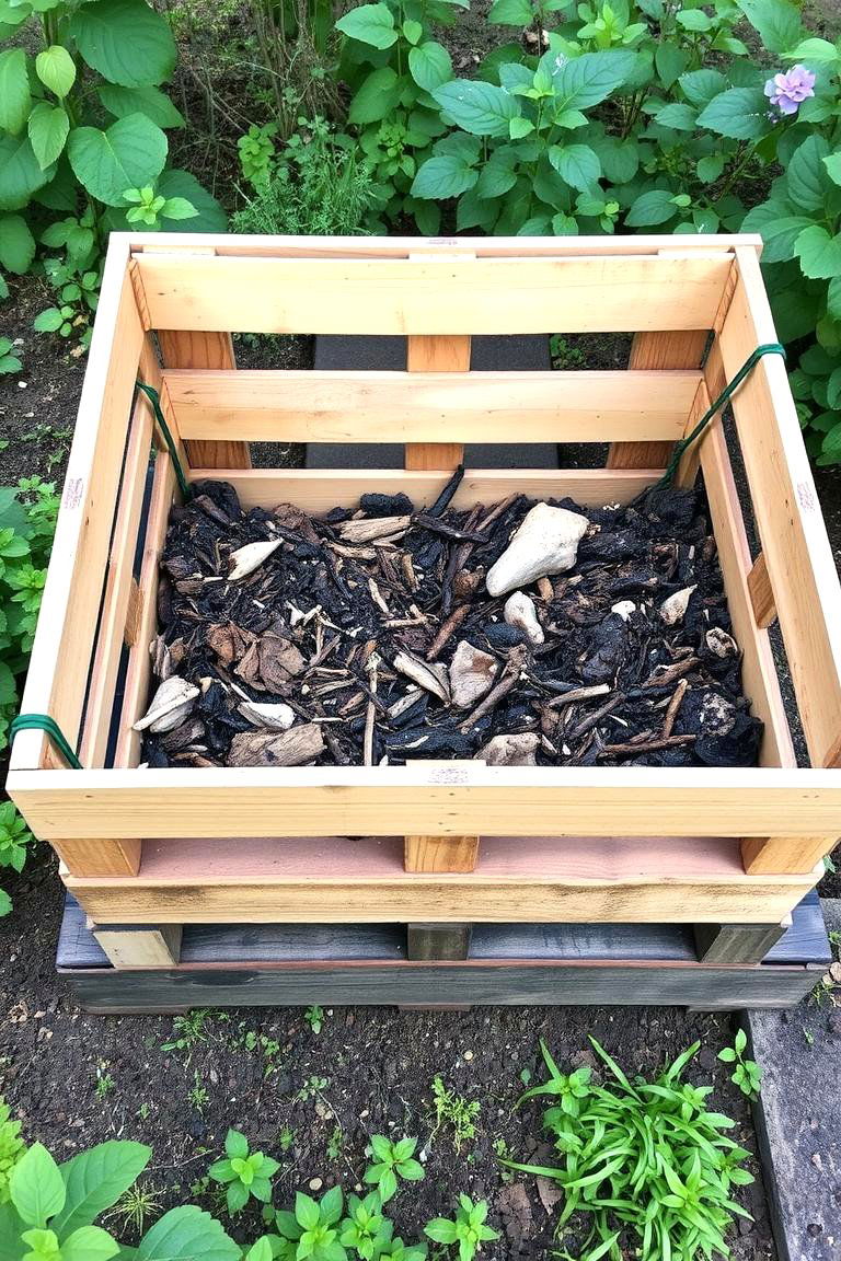 Pallet Compost Bin - 24 Pallet Garden Ideas