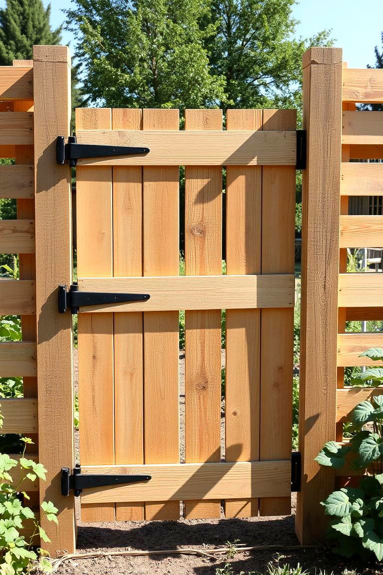 Pallet Gate with Hardware - 24 Pallet Fence Ideas