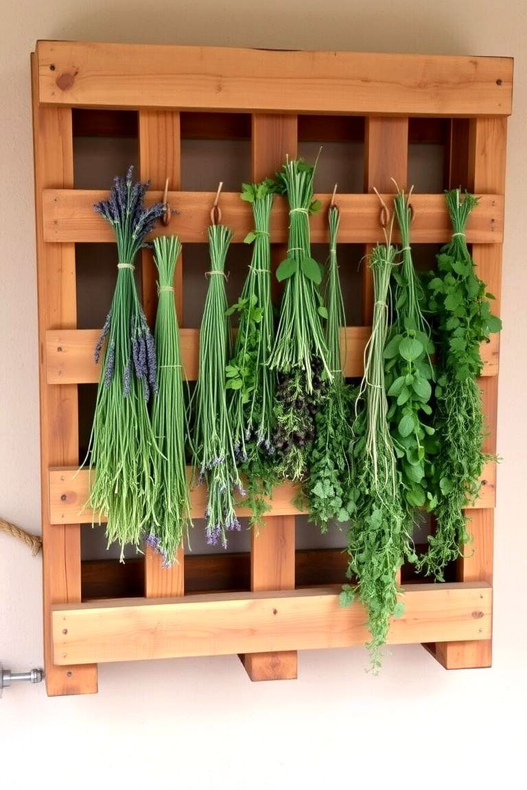 Pallet Herb Drying Rack - 24 Pallet Garden Ideas