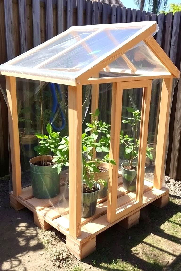 Pallet Mini Greenhouse - 24 Pallet Garden Ideas