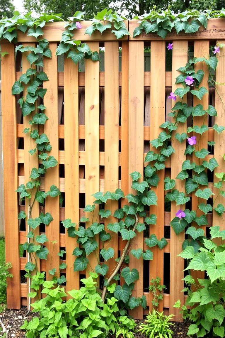 Pallet Privacy Screen - 24 Pallet Garden Ideas