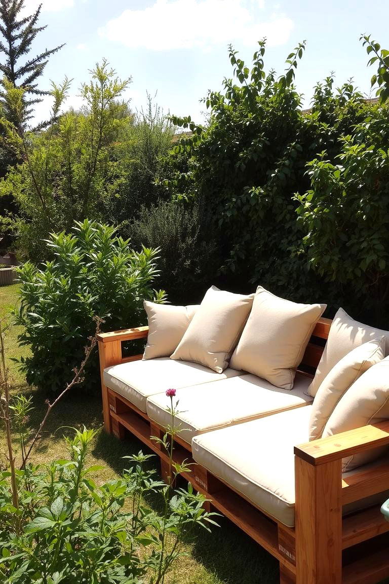 Pallet Sofa for Outdoor Relaxation - 24 Pallet Furniture Ideas