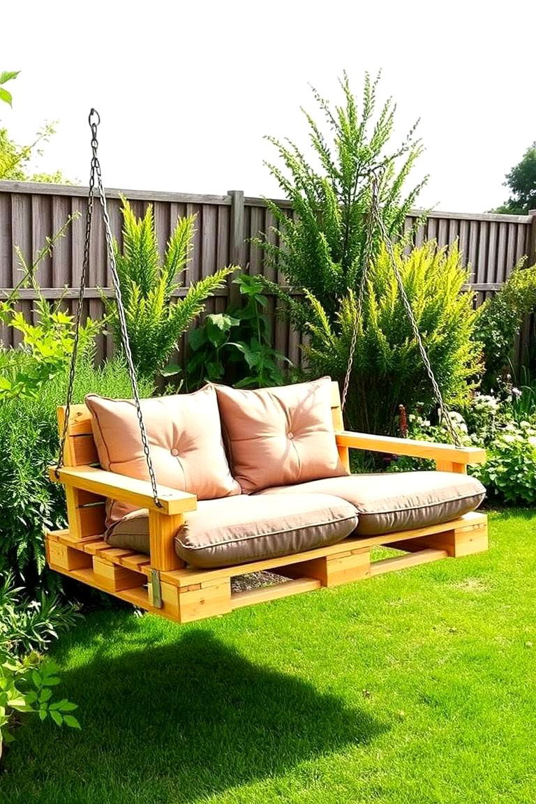 Pallet Swing Chair for Cozy Corners - 24 Pallet Furniture Ideas