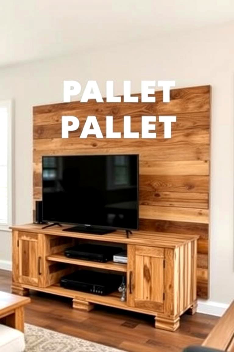Pallet TV Stand for Modern Living Rooms - 24 Pallet Furniture Ideas