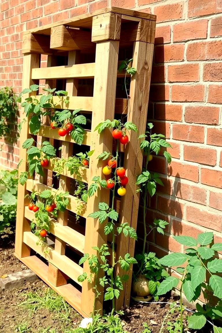 Pallet Trellis - 24 Tomato Trellis Ideas