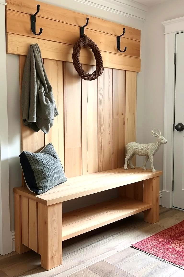 Pallet Wood Mudroom Bench - 24 Mudroom Bench Ideas
