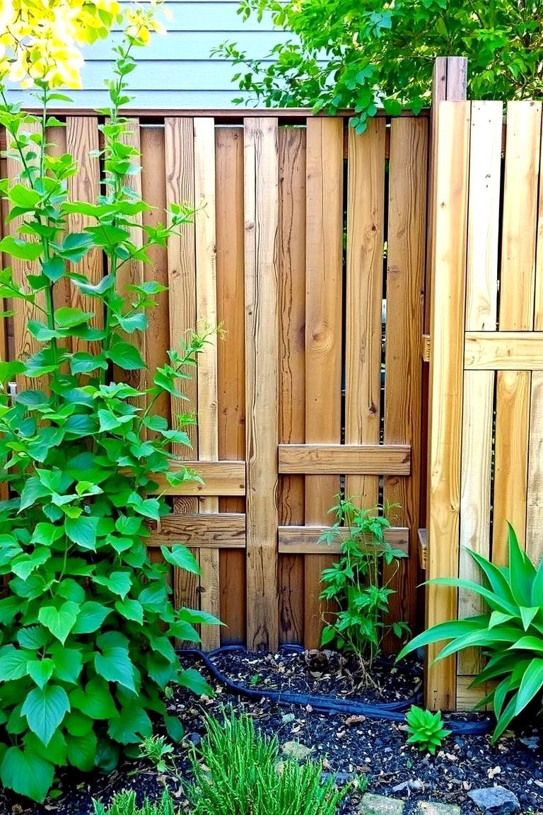 Pallet Wood Privacy Screen - 24 Outdoor Privacy Screen Ideas
