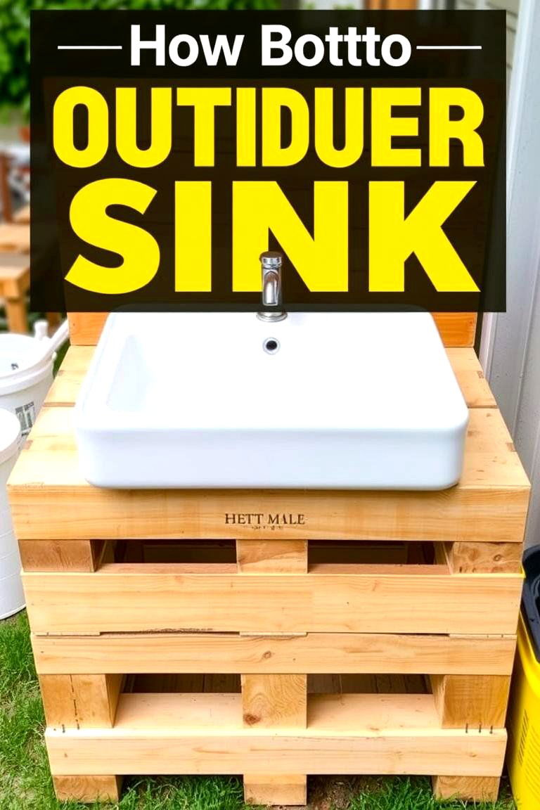 Pallet Wood Sink Base - 24 outdoor sink ideas