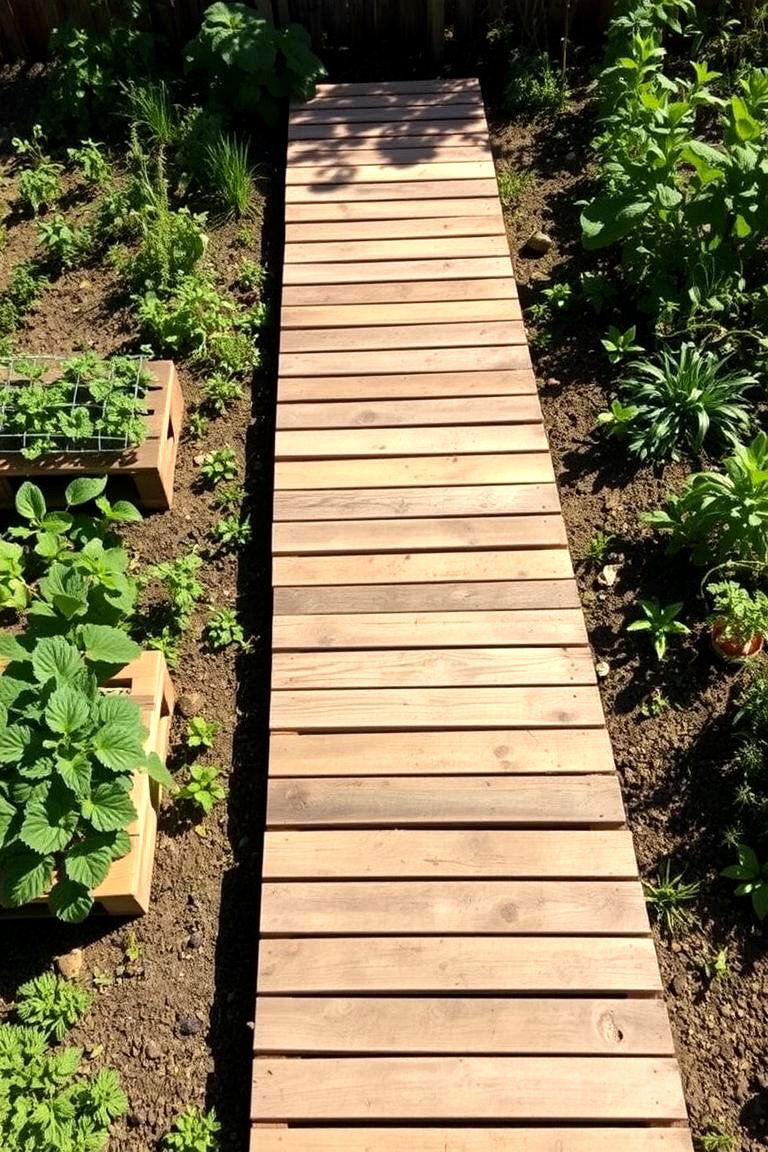 Pallet Wood Walkway - 24 Wooden Walkway Ideas