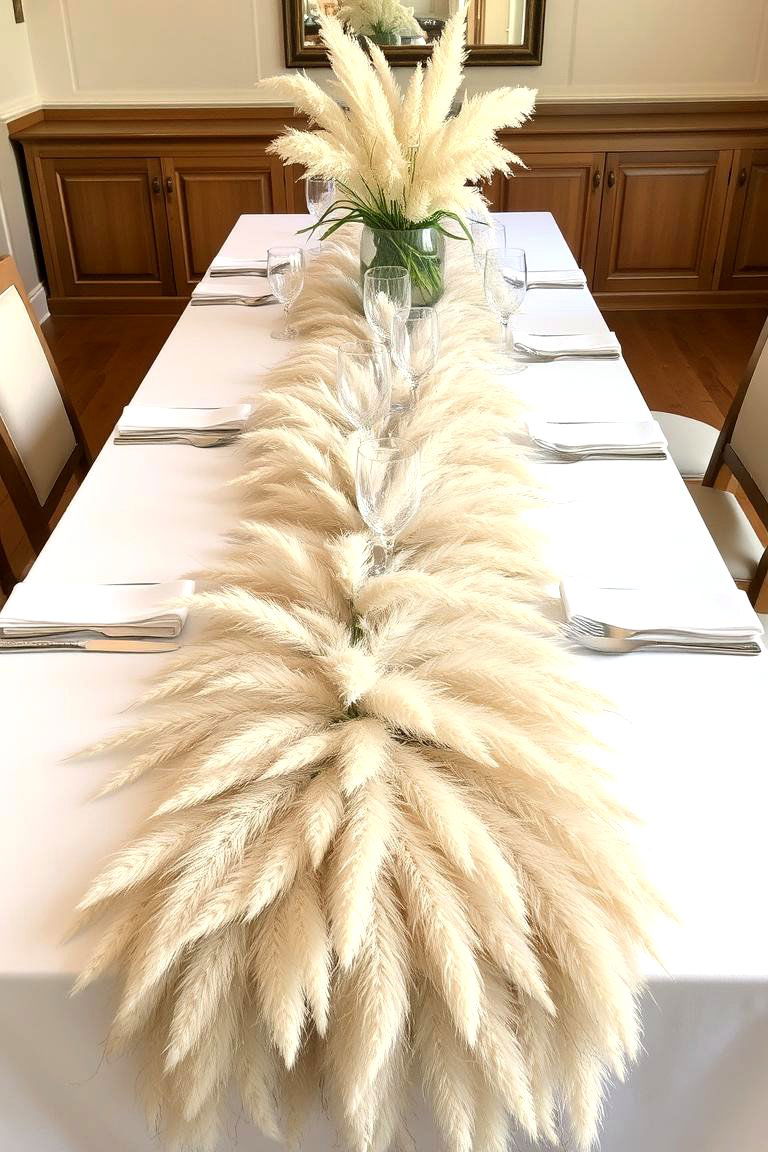 Pampas Grass Table Runners - 24 Pampas Grass Decor Ideas