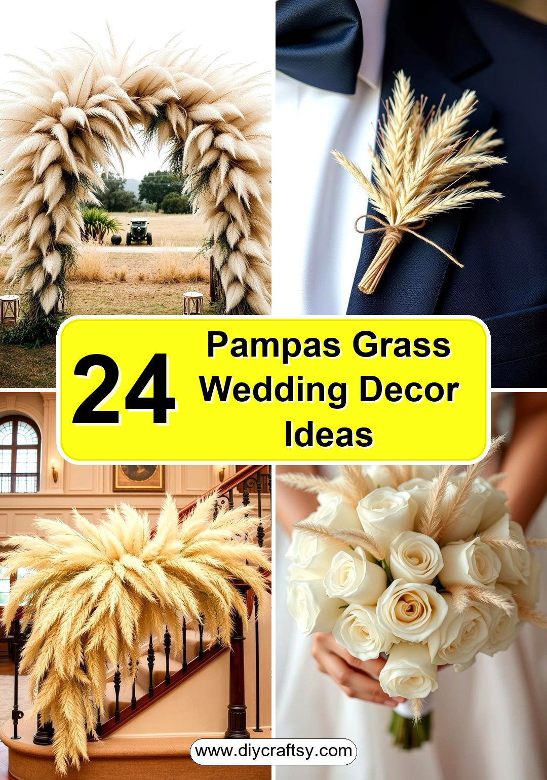 Pampas Grass Wedding Decor Ideas
