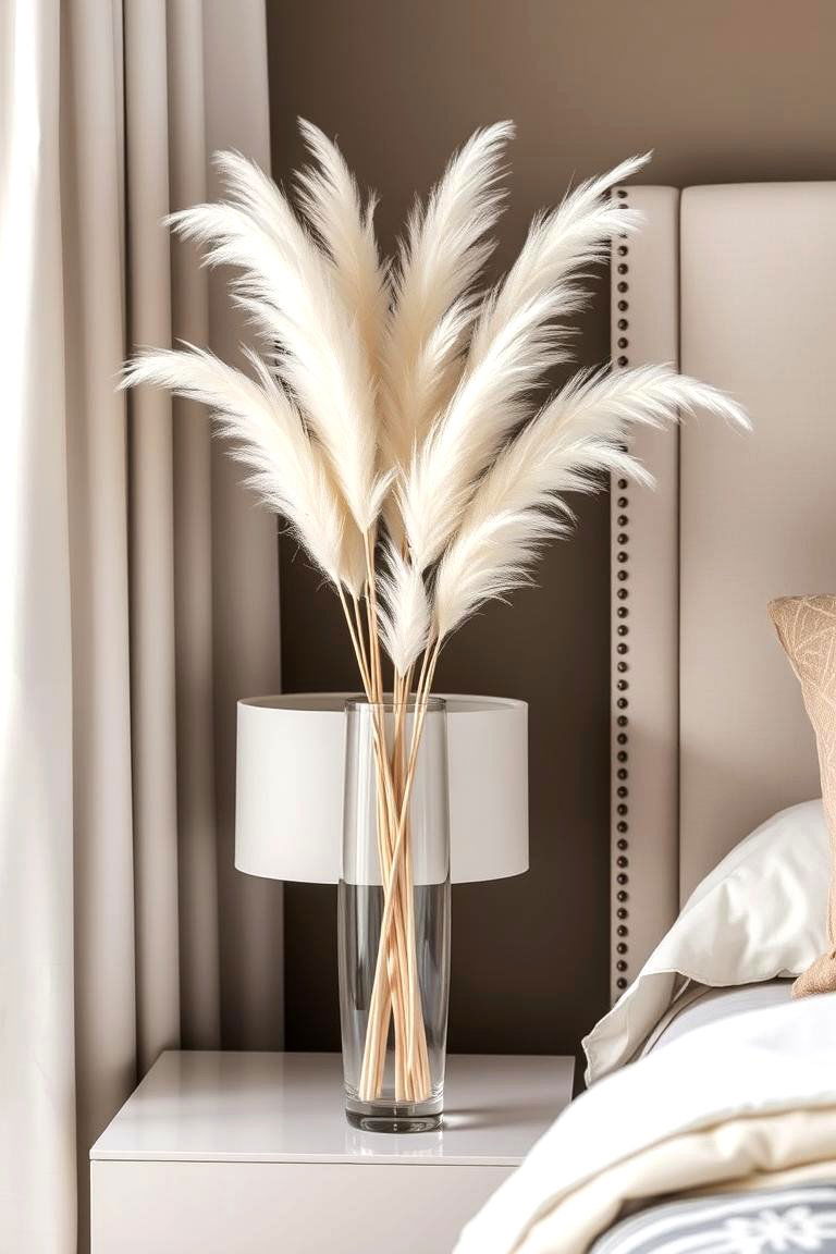 Pampas Grass in Bedroom Corner Decor - 24 Pampas Grass Decor Ideas