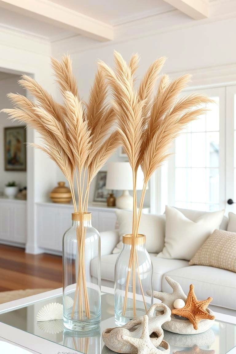 Pampas Grass in Coastal Themed Decor - 24 Pampas Grass Decor Ideas