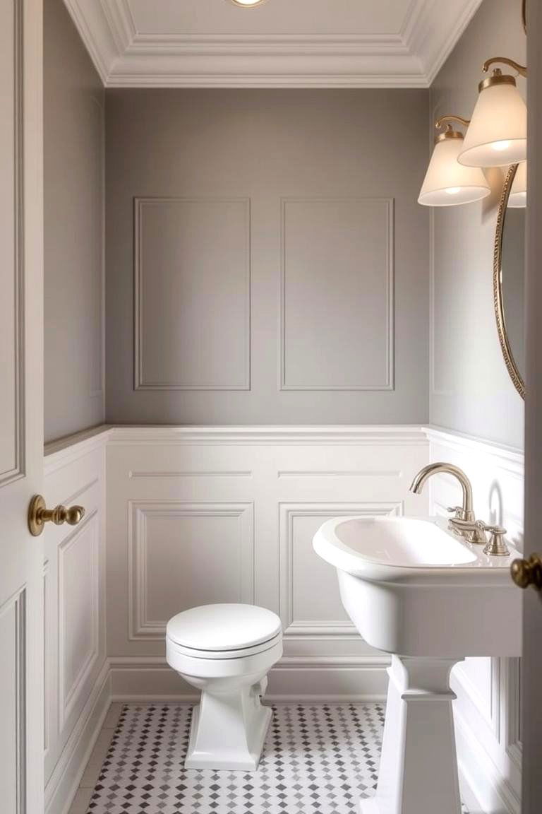 Paneled Wainscoting - 24 Bathroom Wainscoting Ideas