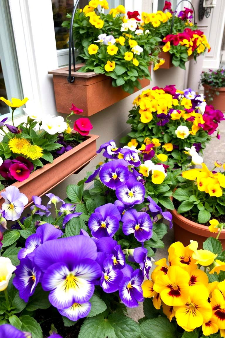 Pansies and Violas Early Season Color - 24 Patio Plants