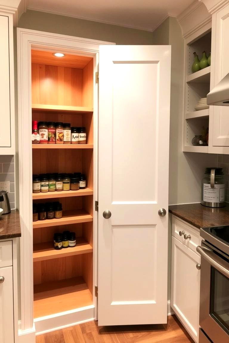 Pantry Door with Built in Shelves for Extra Storage - 24 Pantry Door Ideas