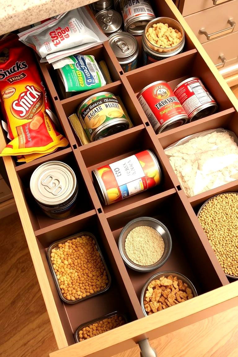 Pantry Drawers with Dividers - 24 Kitchen Pantry Ideas