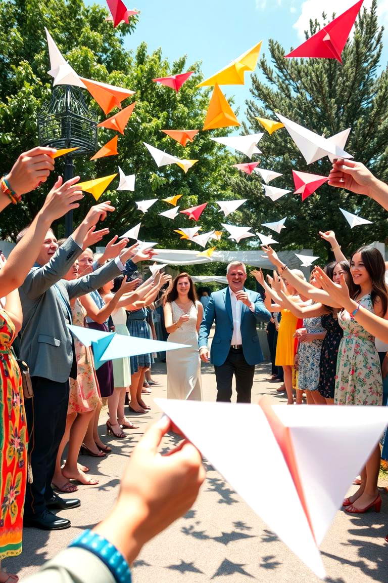Paper Airplane Toss - 24 Wedding Send-off Ideas