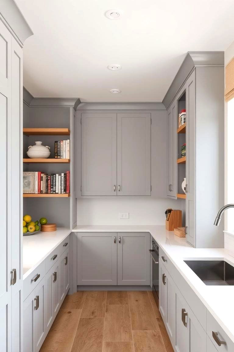 Parallel Kitchen with Contrasting Countertops - 24 Parallel Modular Kitchen Design Ideas