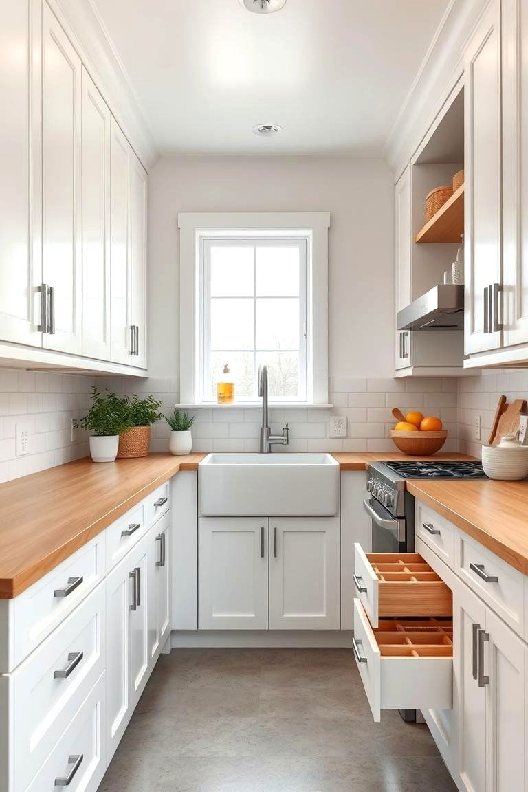 Parallel Kitchen with Pull Out Storage - 24 Parallel Modular Kitchen Design Ideas