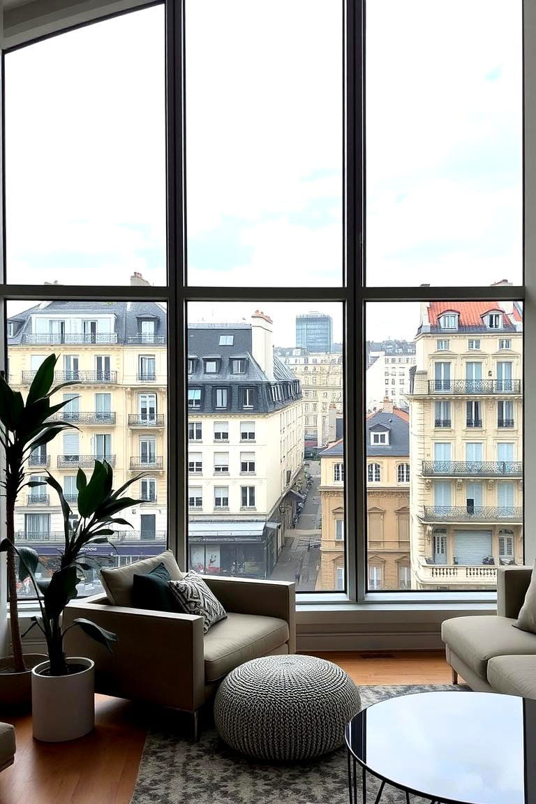 Parisian Cityscape View - 24 Parisian Themed Bedroom Ideas