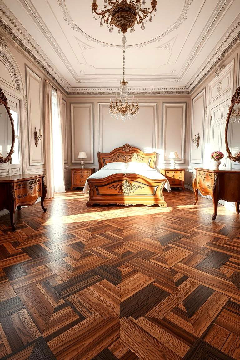 Parquet Flooring Intricacy - 24 Bedroom Flooring Ideas