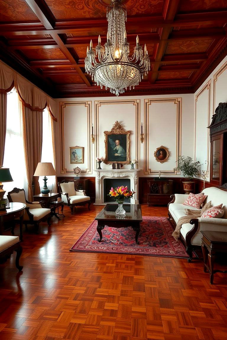 Parquet Flooring Patterns - 24 Living Room Wood Floor Ideas