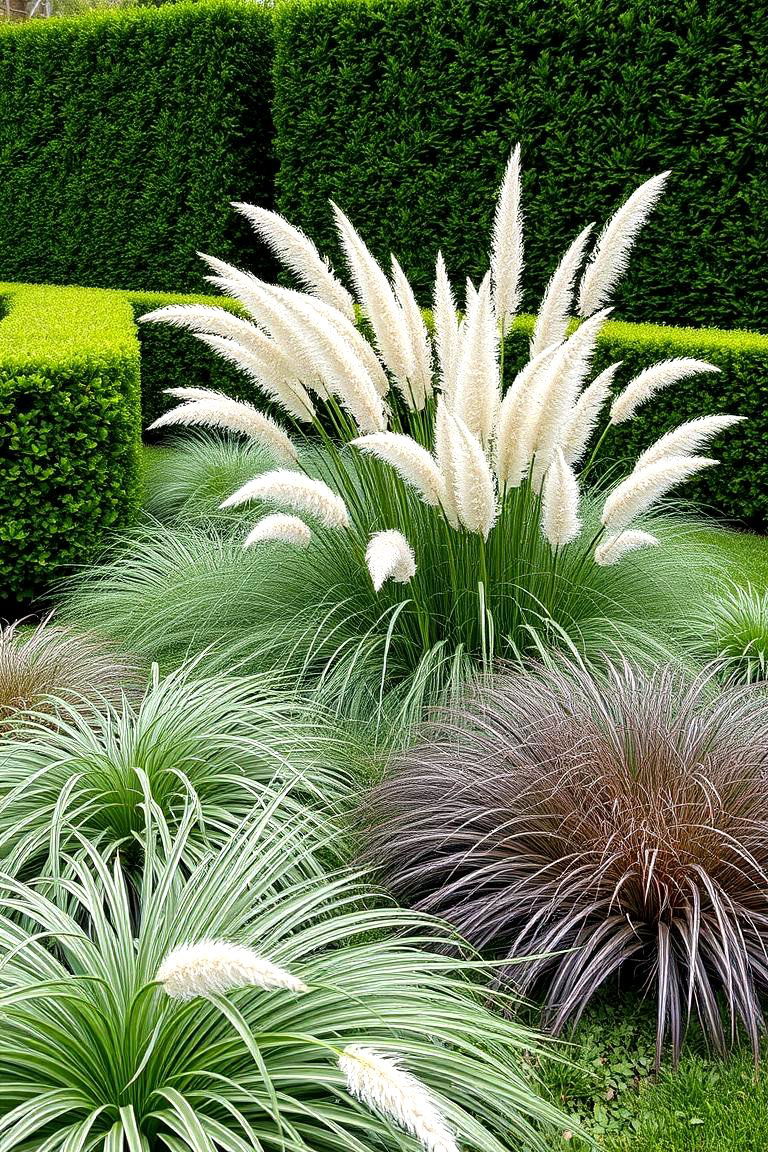 Parterres with Ornamental Grasses - 24 Parterre Garden Ideas