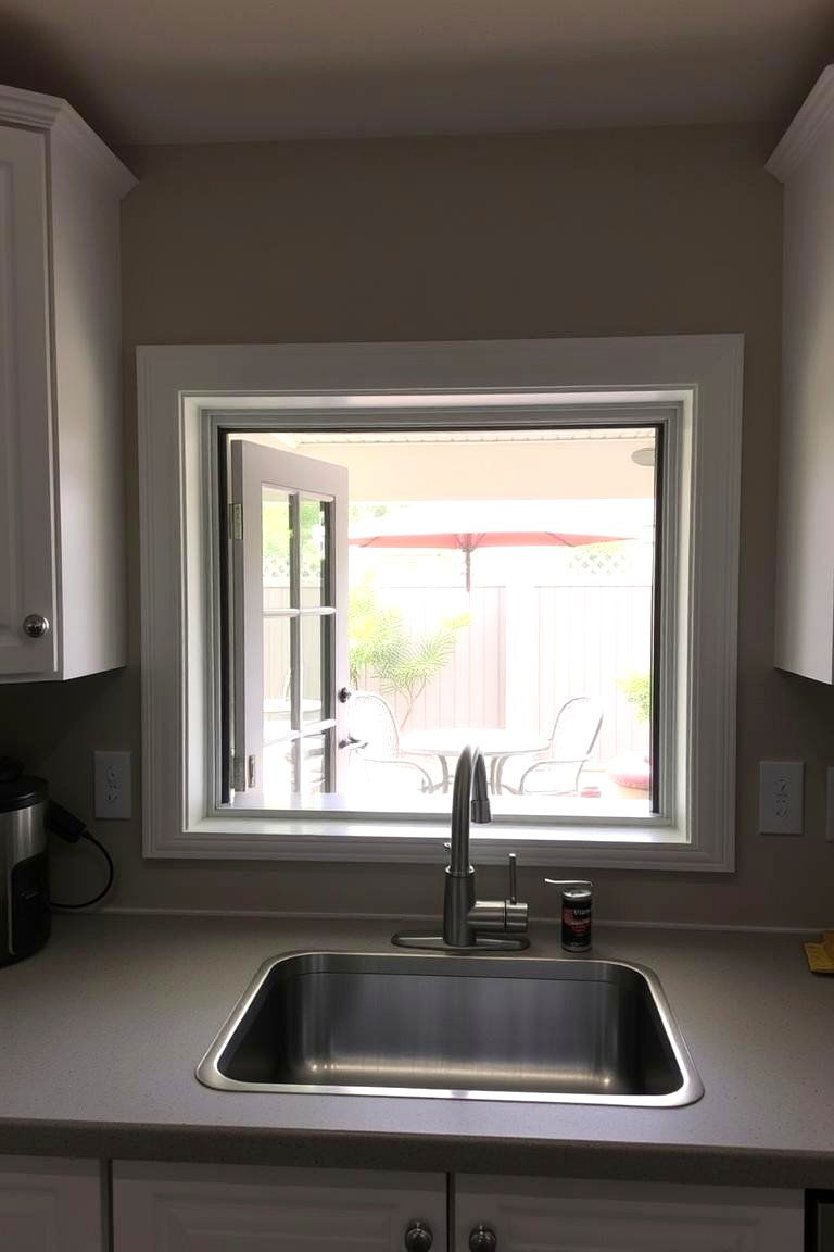 Pass Through Window Convenience - 24 Kitchen Window Ideas Over Sink