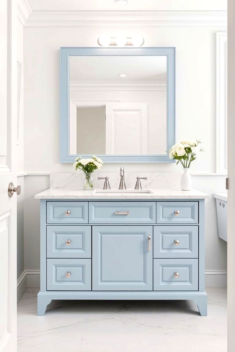 Pastel Blue Delight Vanity - 24 Blue Bathroom Vanity Ideas