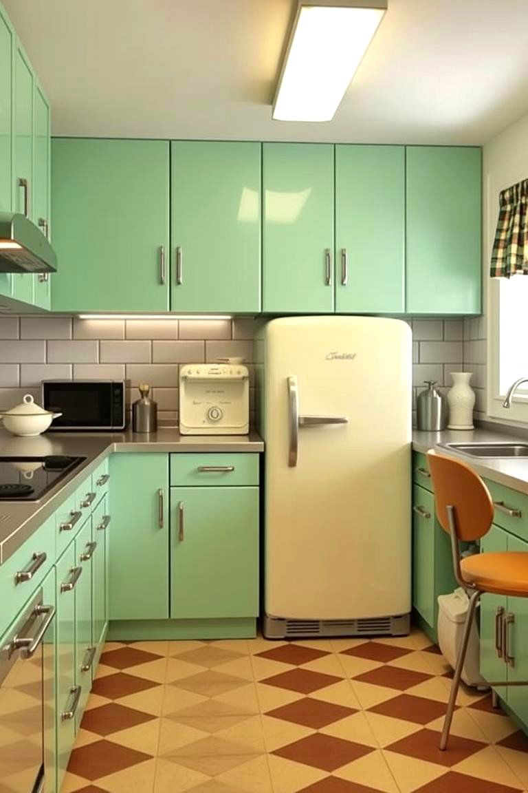 Pastel Color Schemes - 24 1950s Kitchen Ideas