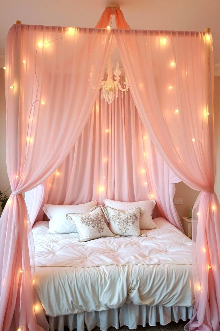 Pastel Dream Canopy - 24 Taylor Swift Themed Bedroom Decor Ideas