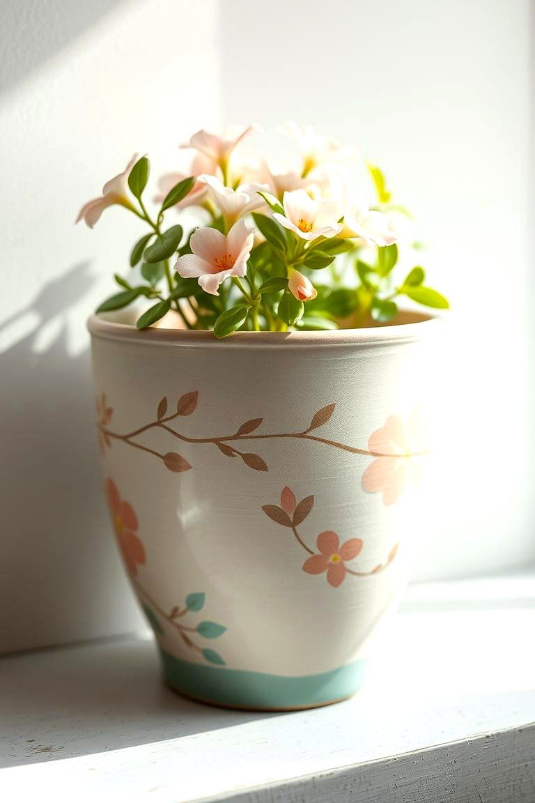 Pastel Dream Painted Pot - 24 Painted Pot Ideas