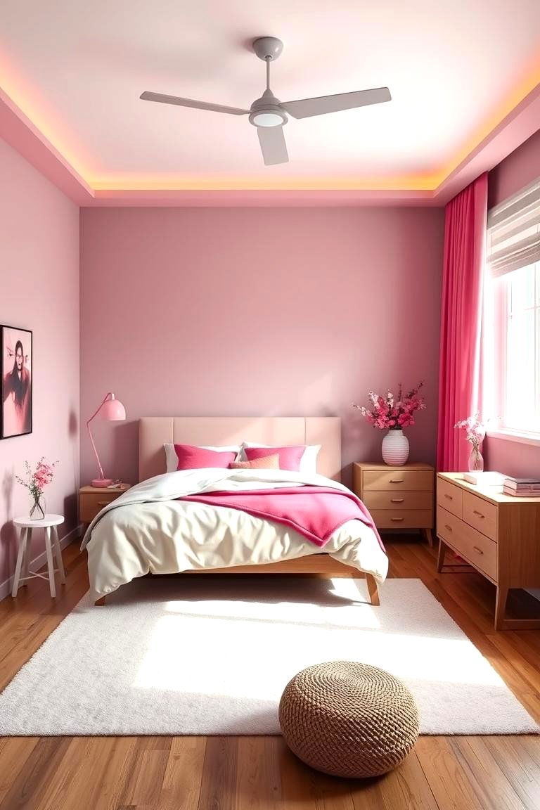 Pastel Hot Pink Mix Decor - 24 Hot Pink Bedroom Ideas