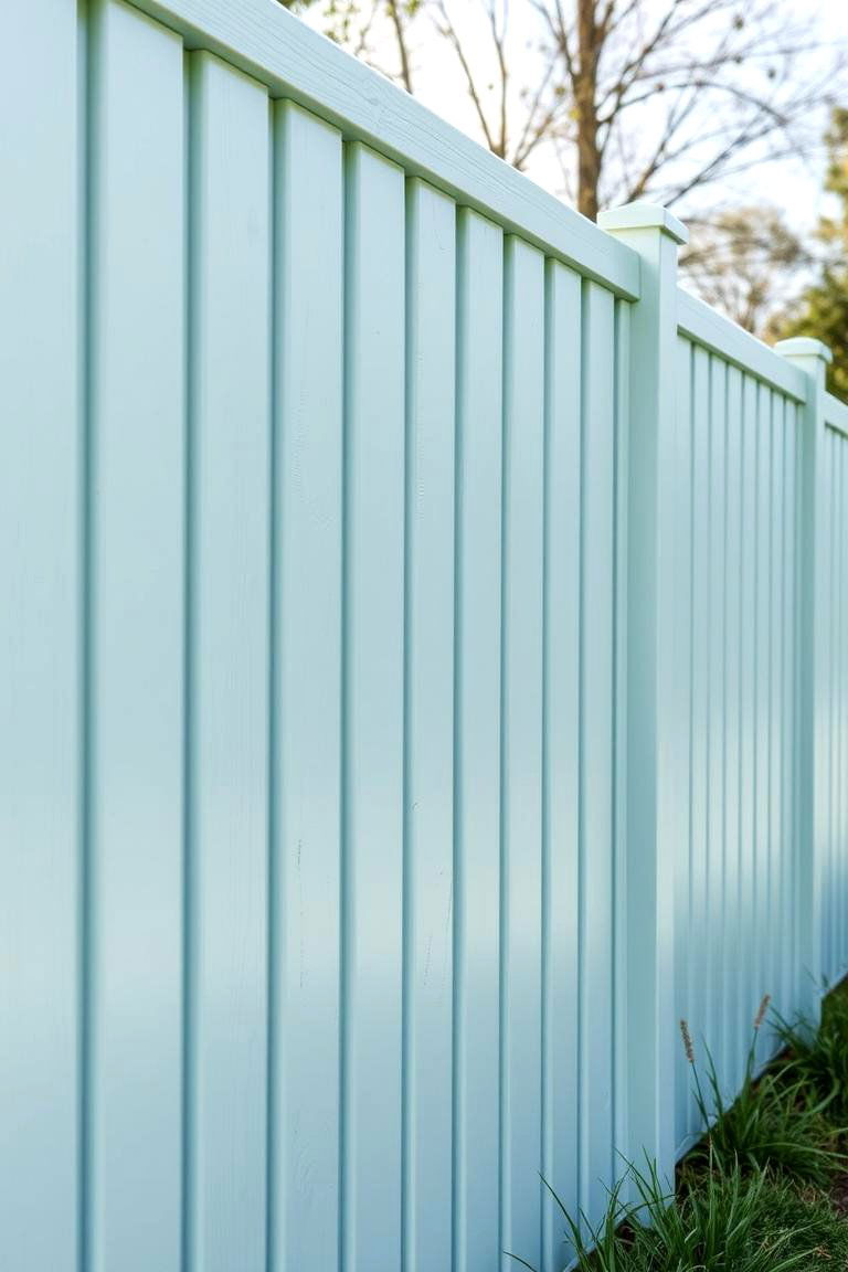 Pastel Mint Vinyl Fence - 24 Vinyl Fence Colors