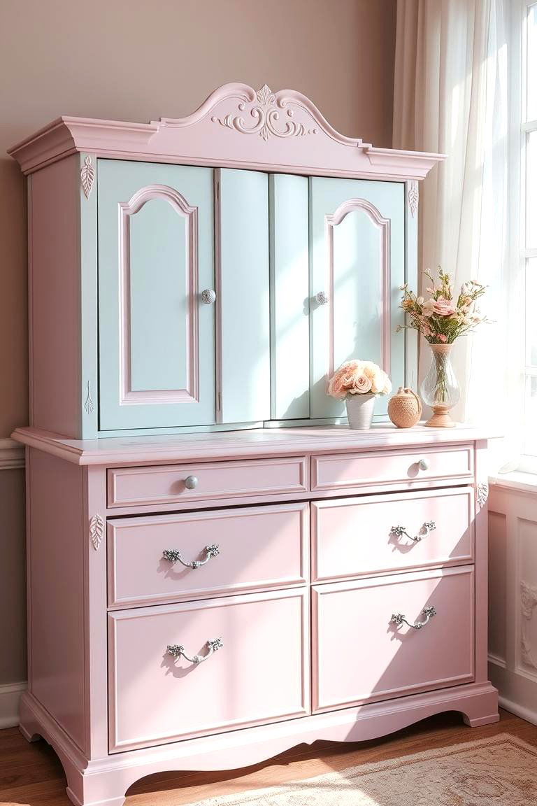 Pastel Perfection with Soft Hues - 24 Dresser Decor Ideas