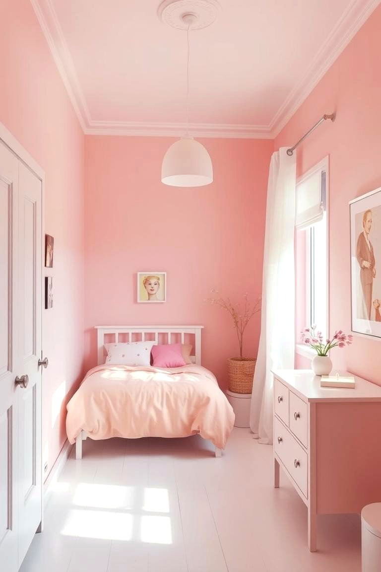 Pastel Pink and White - 24 Floor and Wall Color Ideas