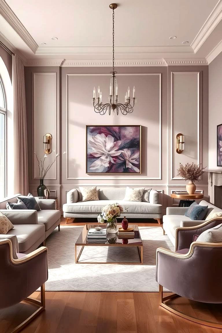 Pastel Plum Grace - 24 Pastel Living Room Ideas
