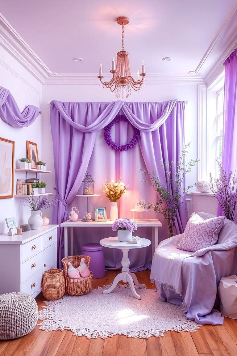 Pastel Purple Accent - 24 Pastel Bedroom Ideas