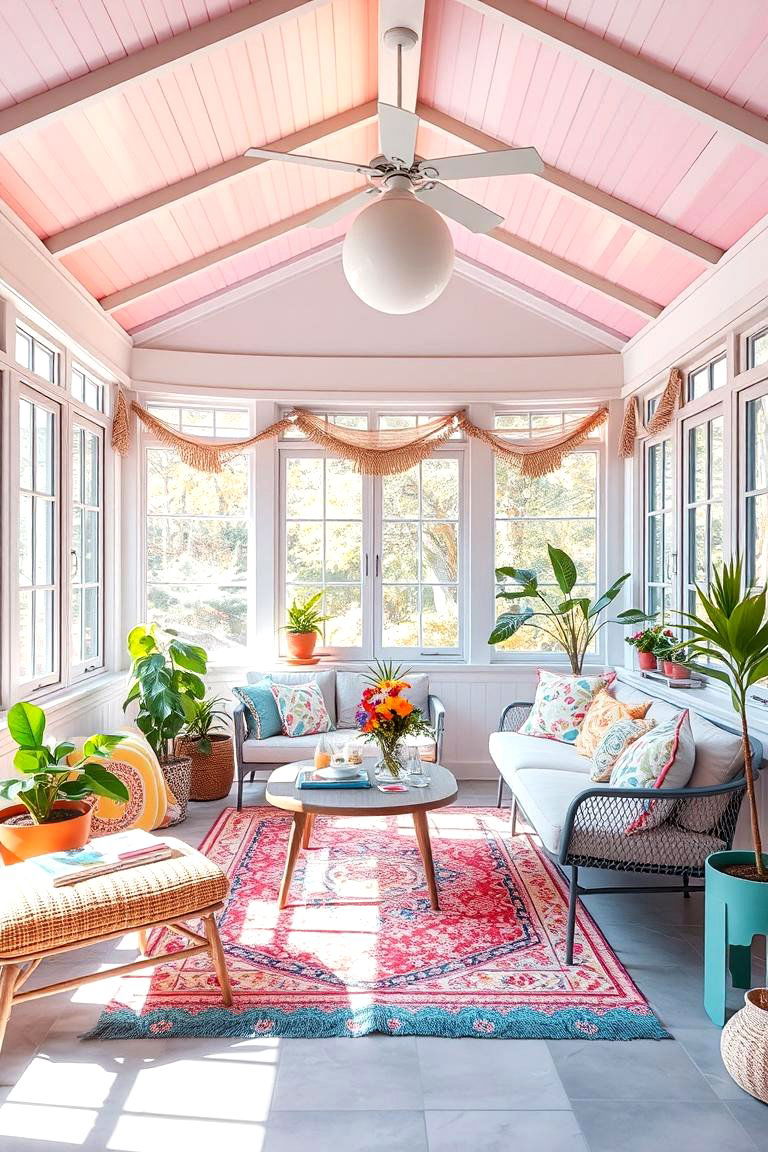 Pastel Rainbow Fusion - 24 Sunroom Color Ideas