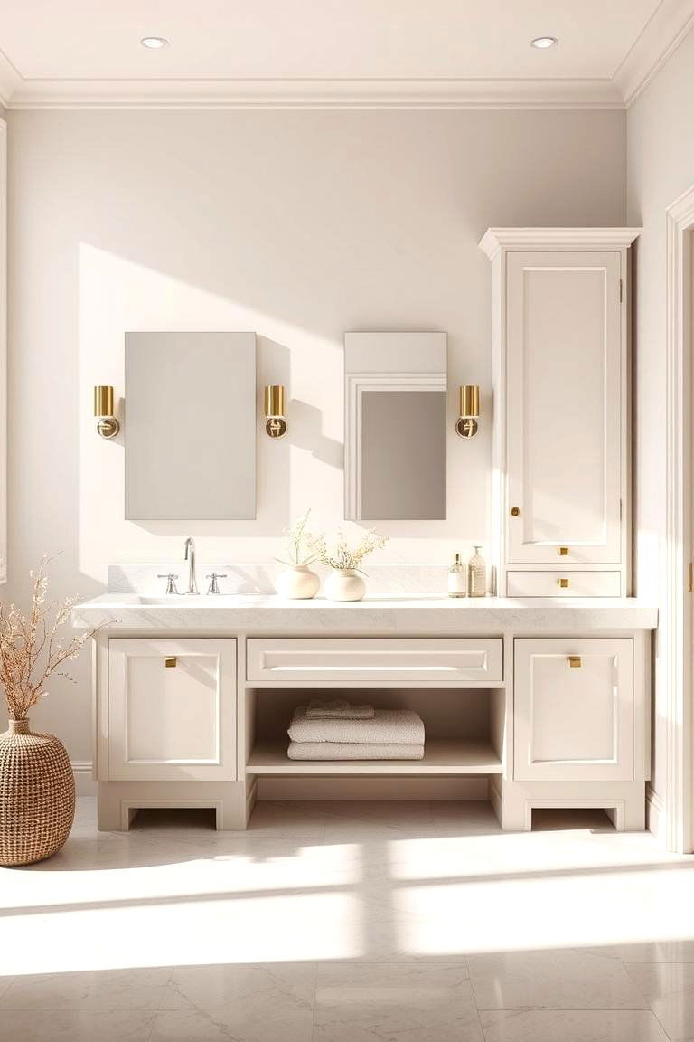 Pastel Toned Vanity for Calmness - 24 Bedroom Vanity Ideas