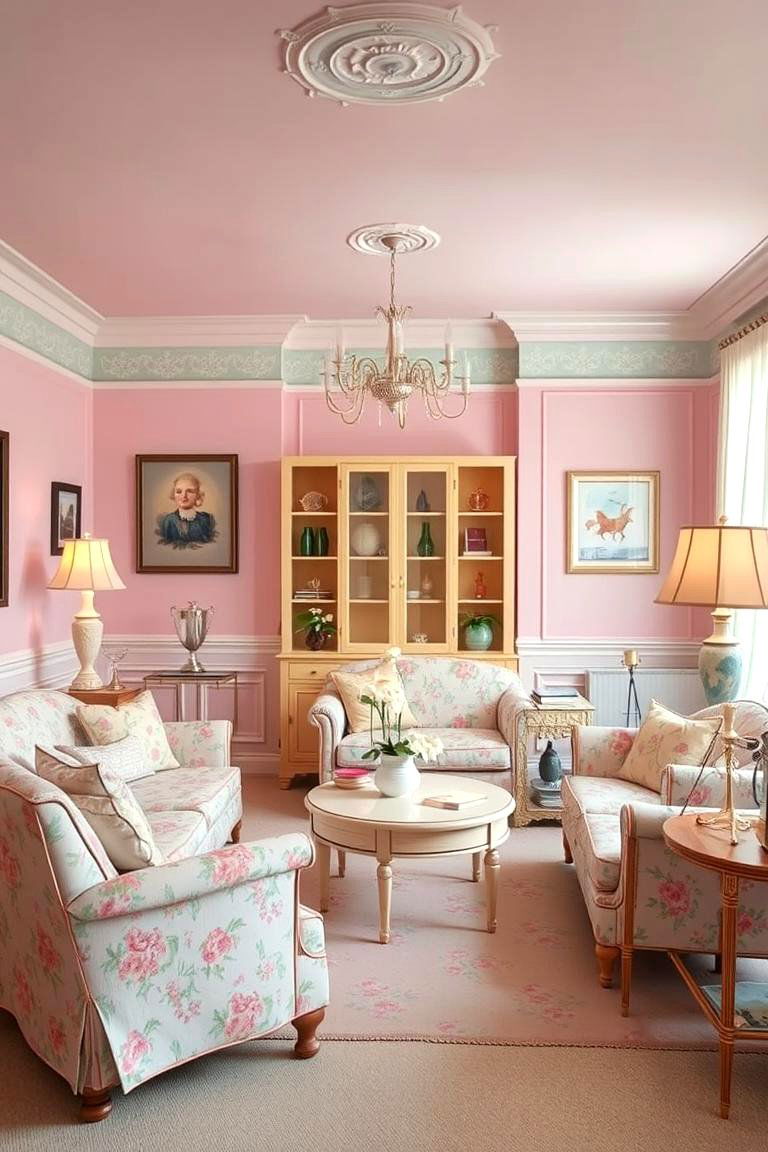 Pastel Vintage Dream - 24 Vintage Living Room Ideas