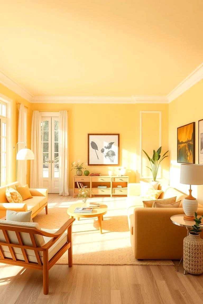Pastel Yellow Cheer - 24 Pastel Living Room Ideas