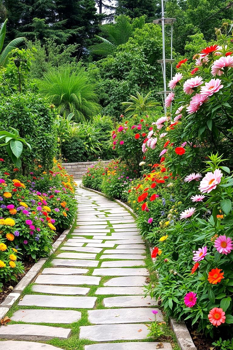 Pathways Framed by Lush Foliage - 24 Italian Garden Design Ideas