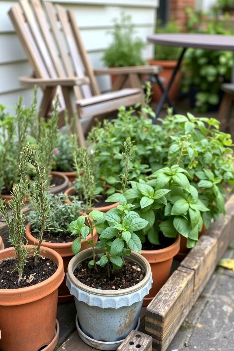 Patio Herb Garden - 24 Enclosed Garden Ideas