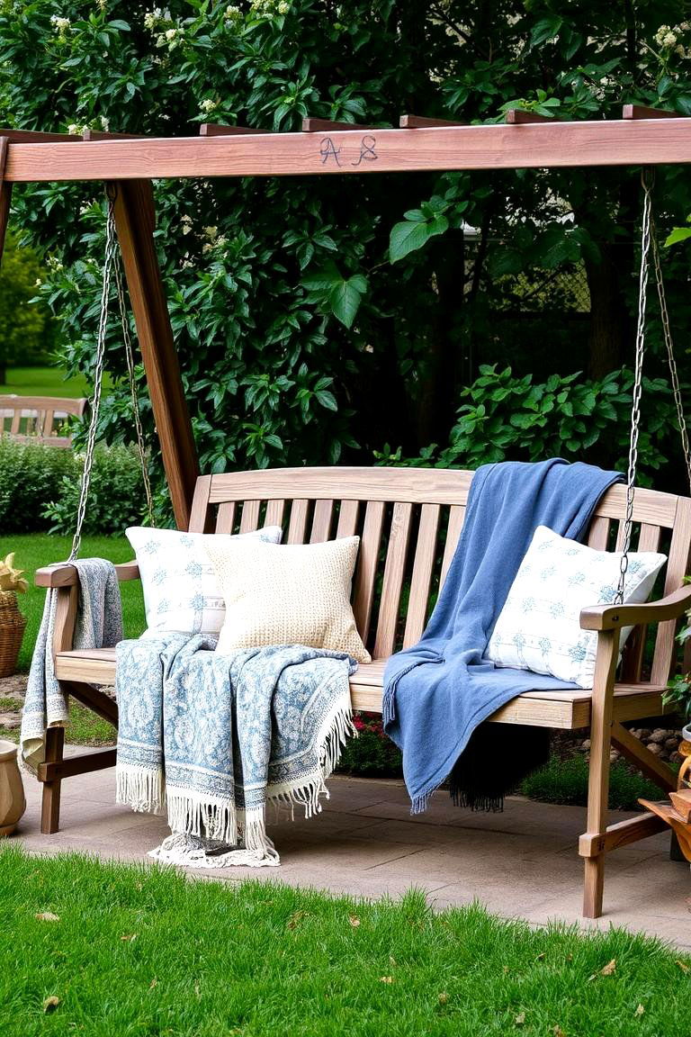 Patio with a Swing - 24 Backyard Patio Ideas