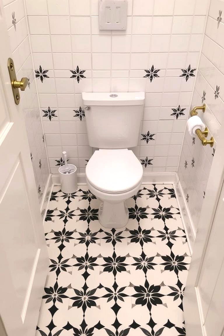 Patterned Floor Tiles - 24 Western Bathroom Ideas