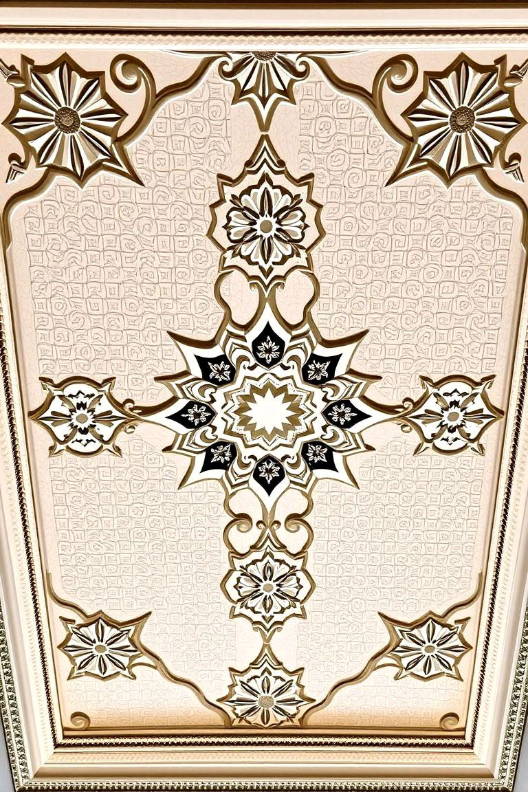 Patterned Inlay Tray Ceiling - 24 tray ceiling ideas