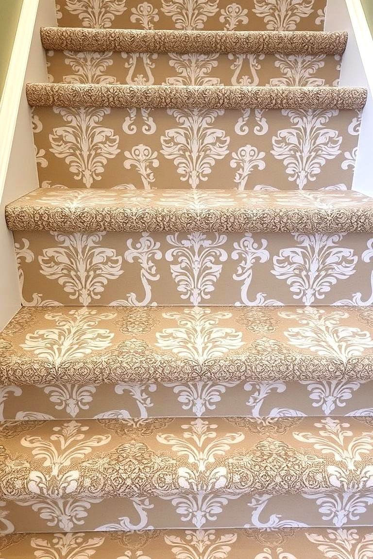Patterned Riser Designs - 24 Painted Stair Ideas