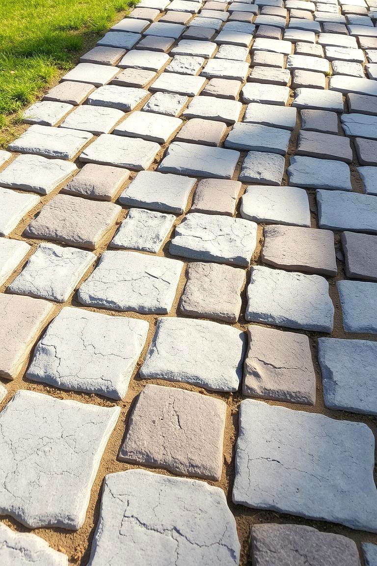Patterned Stone Walkway - 24 Rock Walkway Ideas